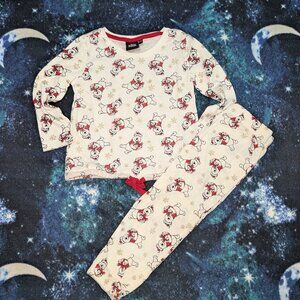 Kids Polar Bear Christmas Pajama Set – Cream Long Sleeve Top & Pants